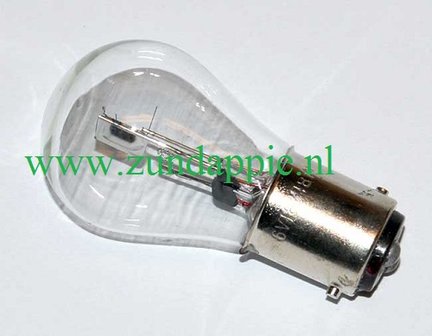 Lamp 6 volt BAX15-S 15/15 watt