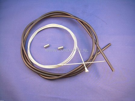 Koppeling kabel 49dr. 1,8 met nijlon binnen mantel , zwart . binnen kabel