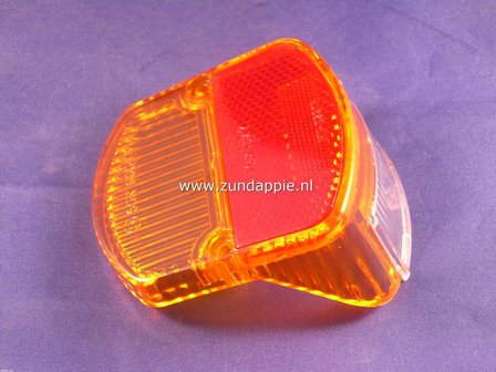 Achterlichtglas varkenssnuit orange / rood 433-16.906