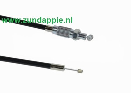 Gas kabel zwart compleet Elvedes met vaste nippels +15cm